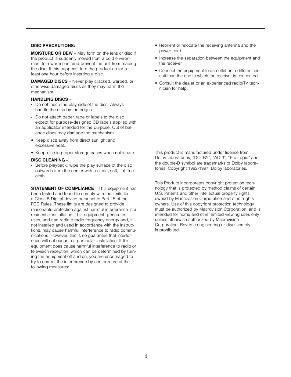 Cambridge SoundWorks AVS550 User Manual | Page 4 / 40