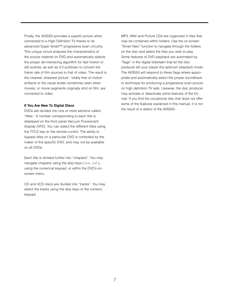 Cambridge SoundWorks AVS550 User Manual | Page 7 / 40