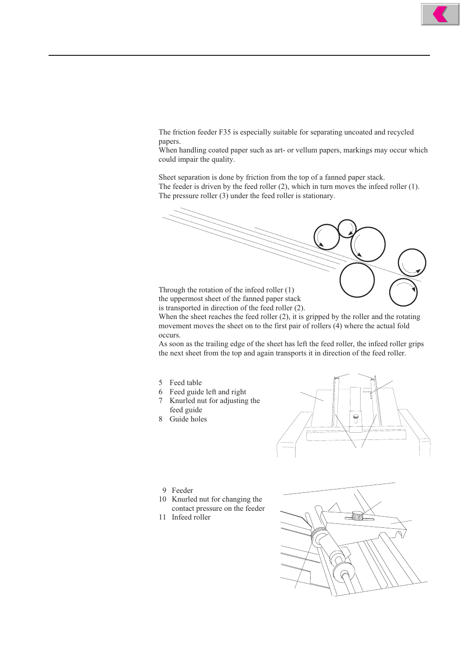 Friction feeder f 35 | MBM Corporation 352S User Manual | Page 14 / 67
