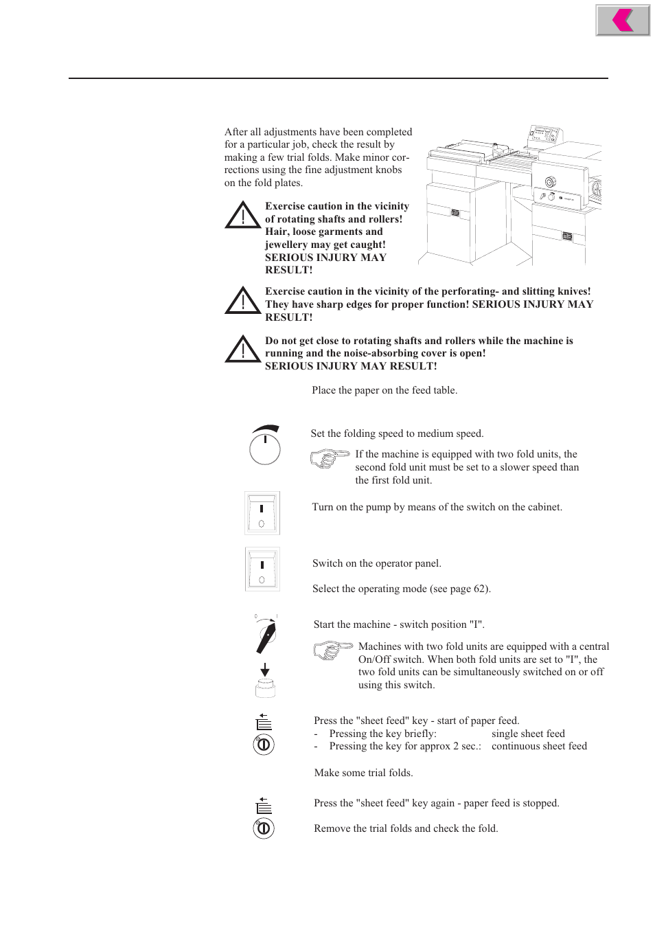 Multipli 35 pba with operator panel | MBM Corporation 352S User Manual | Page 47 / 67