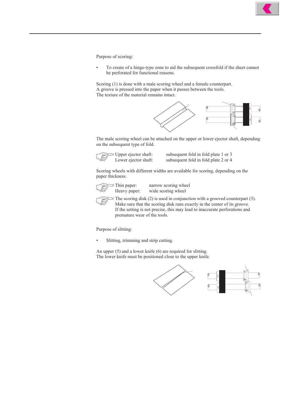 Scoring, Slitting | MBM Corporation 352S User Manual | Page 52 / 67