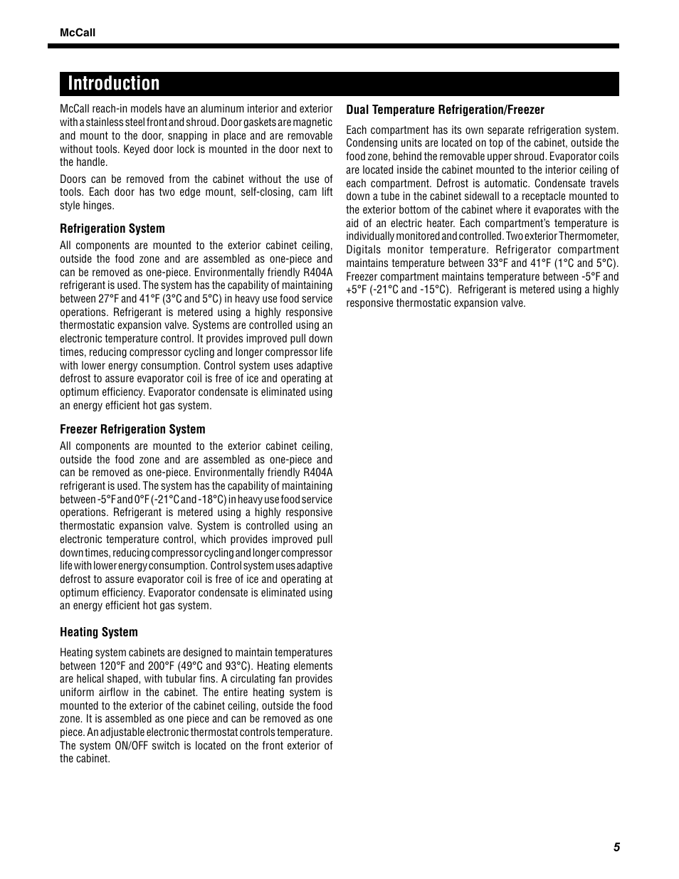 Introduction | McCall MCCR1-G User Manual | Page 5 / 28