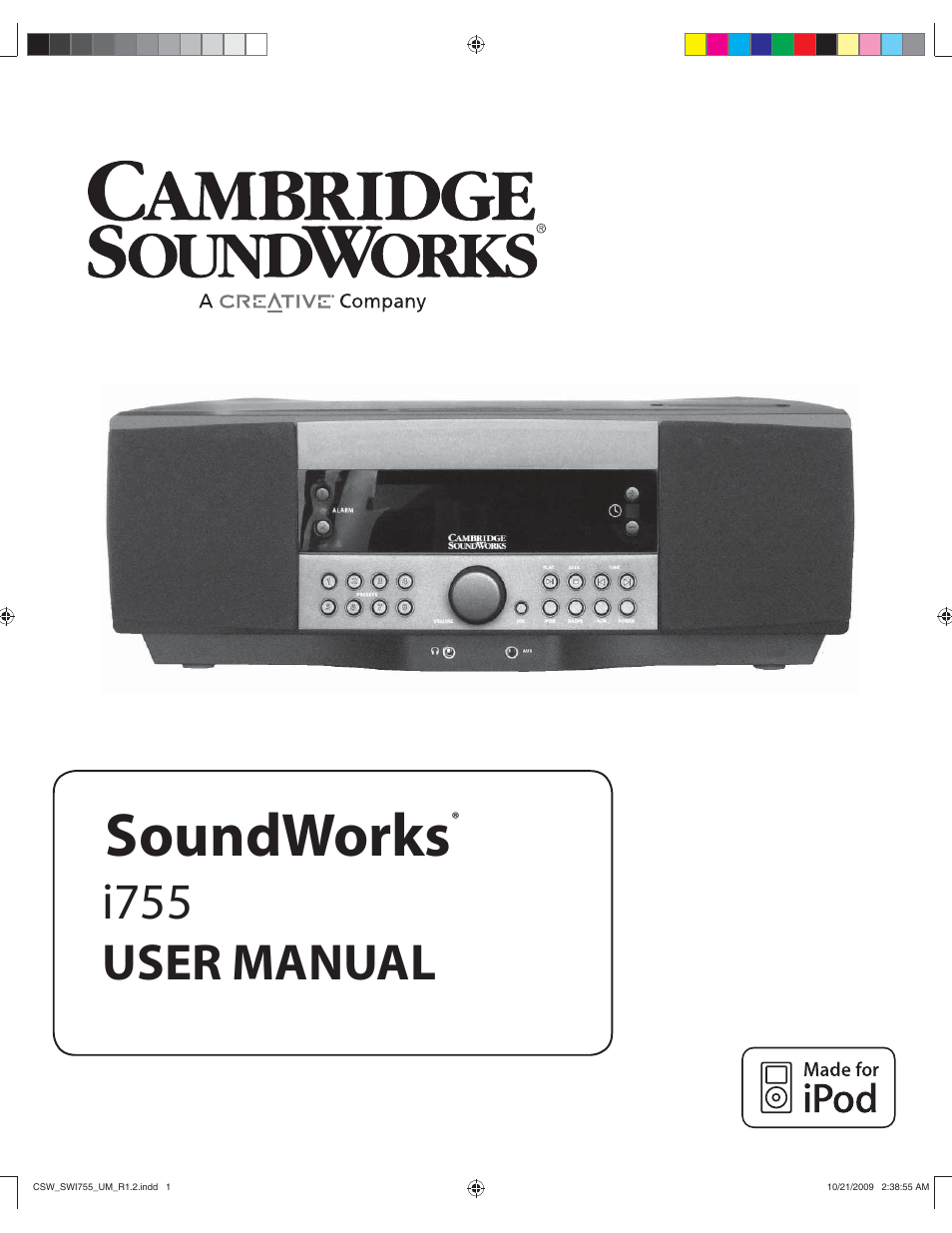 Cambridge SoundWorks I755 User Manual | 24 pages