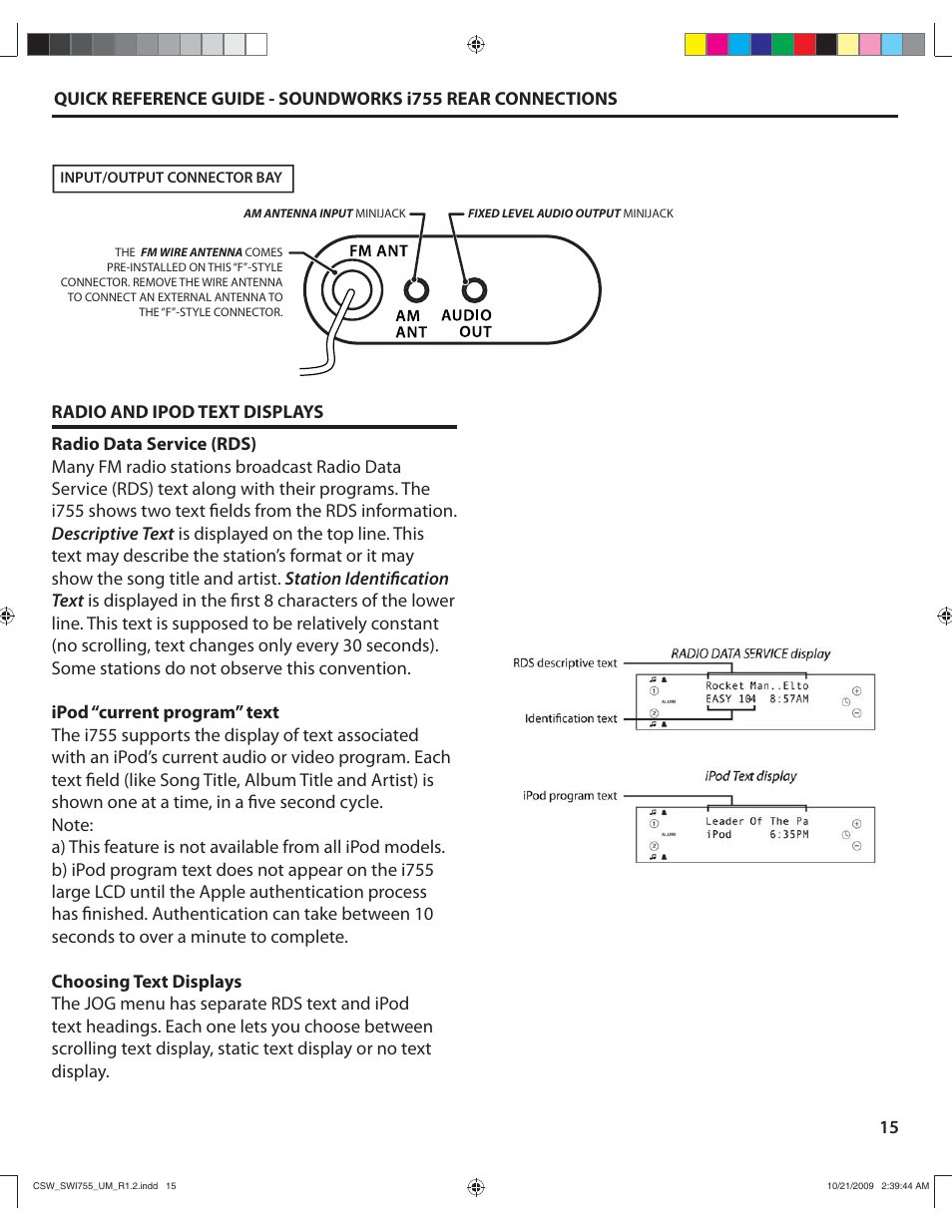 Cambridge SoundWorks I755 User Manual | Page 15 / 24