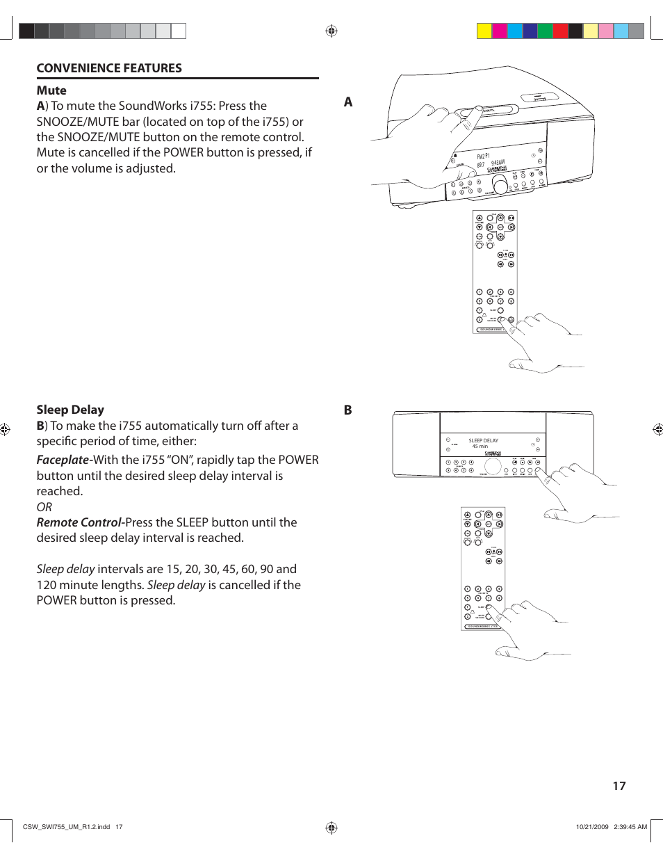 Cambridge SoundWorks I755 User Manual | Page 17 / 24