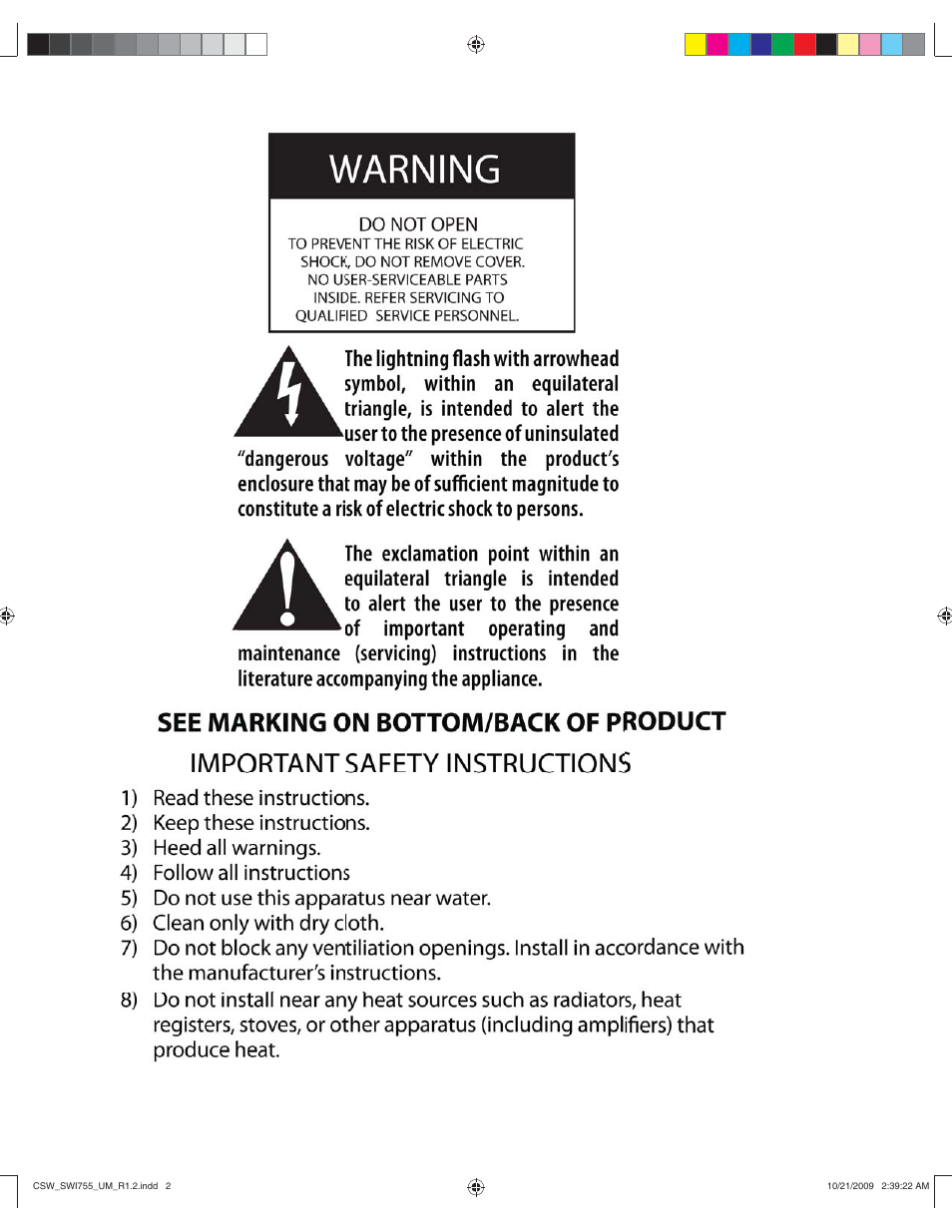 Cambridge SoundWorks I755 User Manual | Page 2 / 24