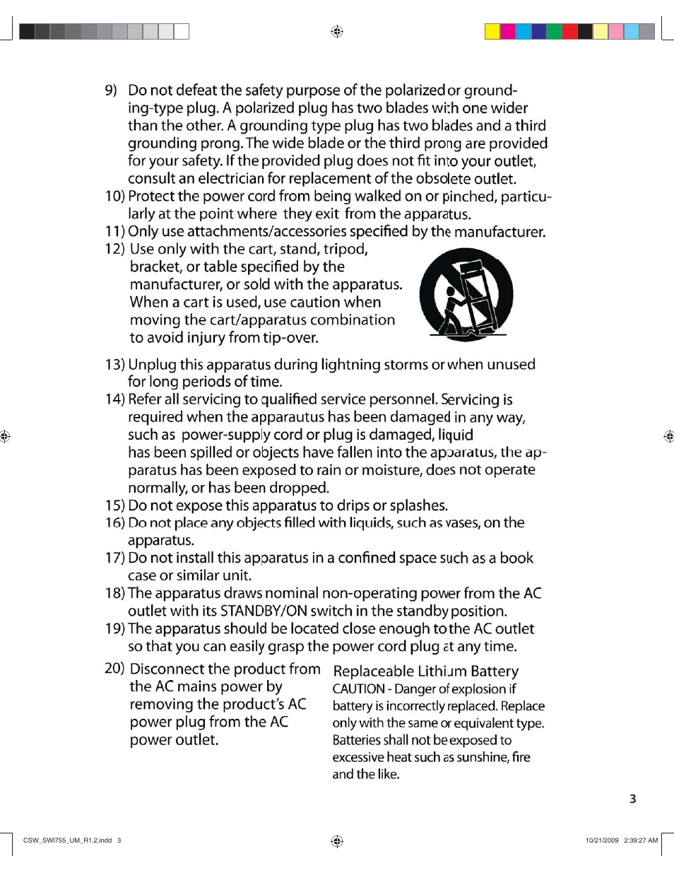 Cambridge SoundWorks I755 User Manual | Page 3 / 24