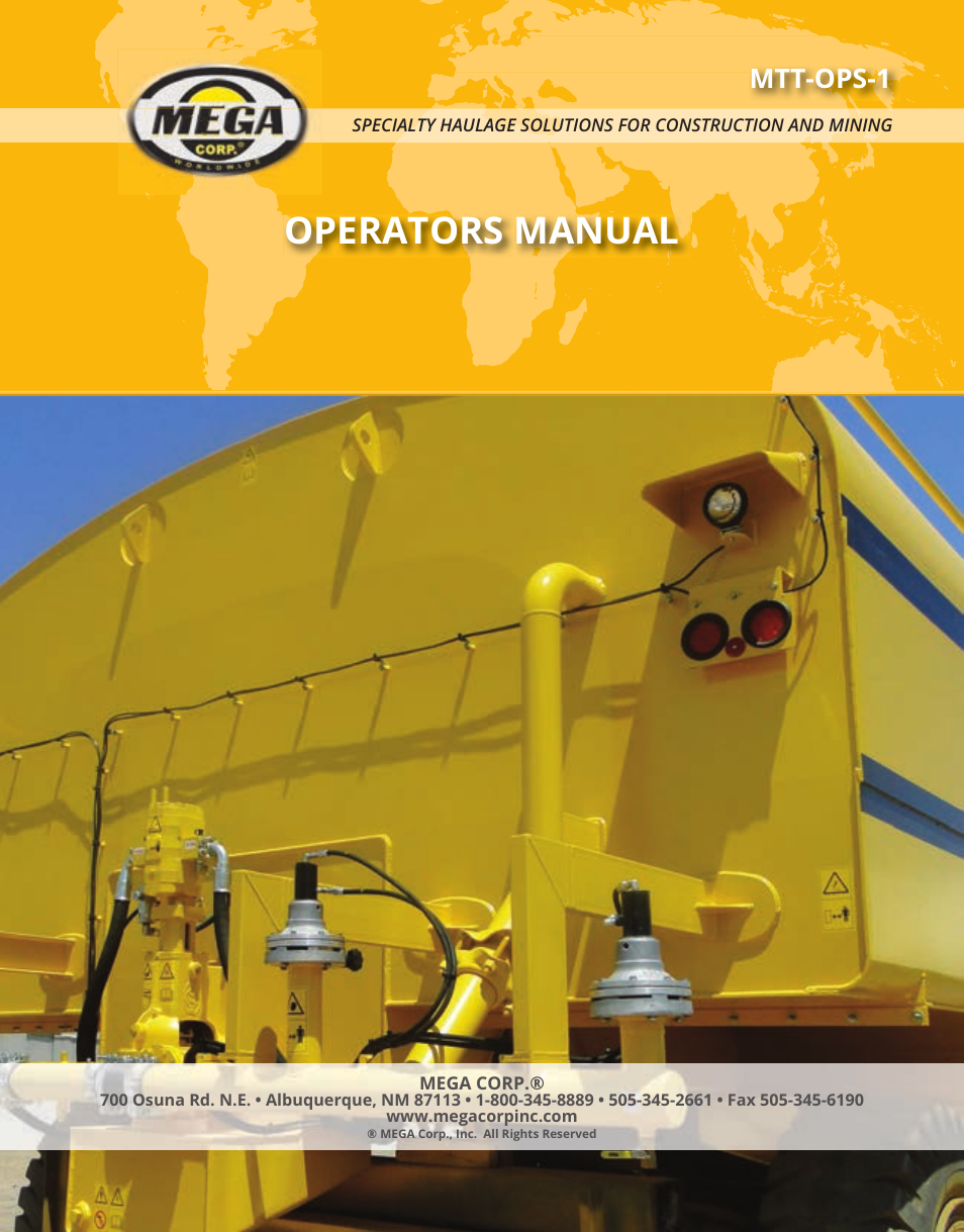 MEGA Corp. MTT-OPS-1 User Manual | 73 pages