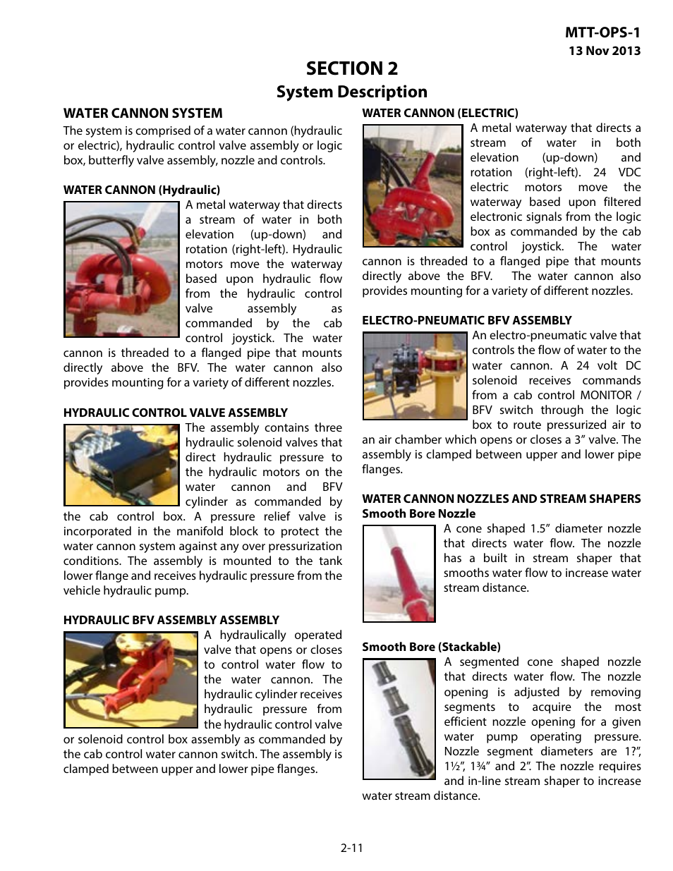 Water cannon system, System description | MEGA Corp. MTT-OPS-1 User Manual | Page 20 / 73