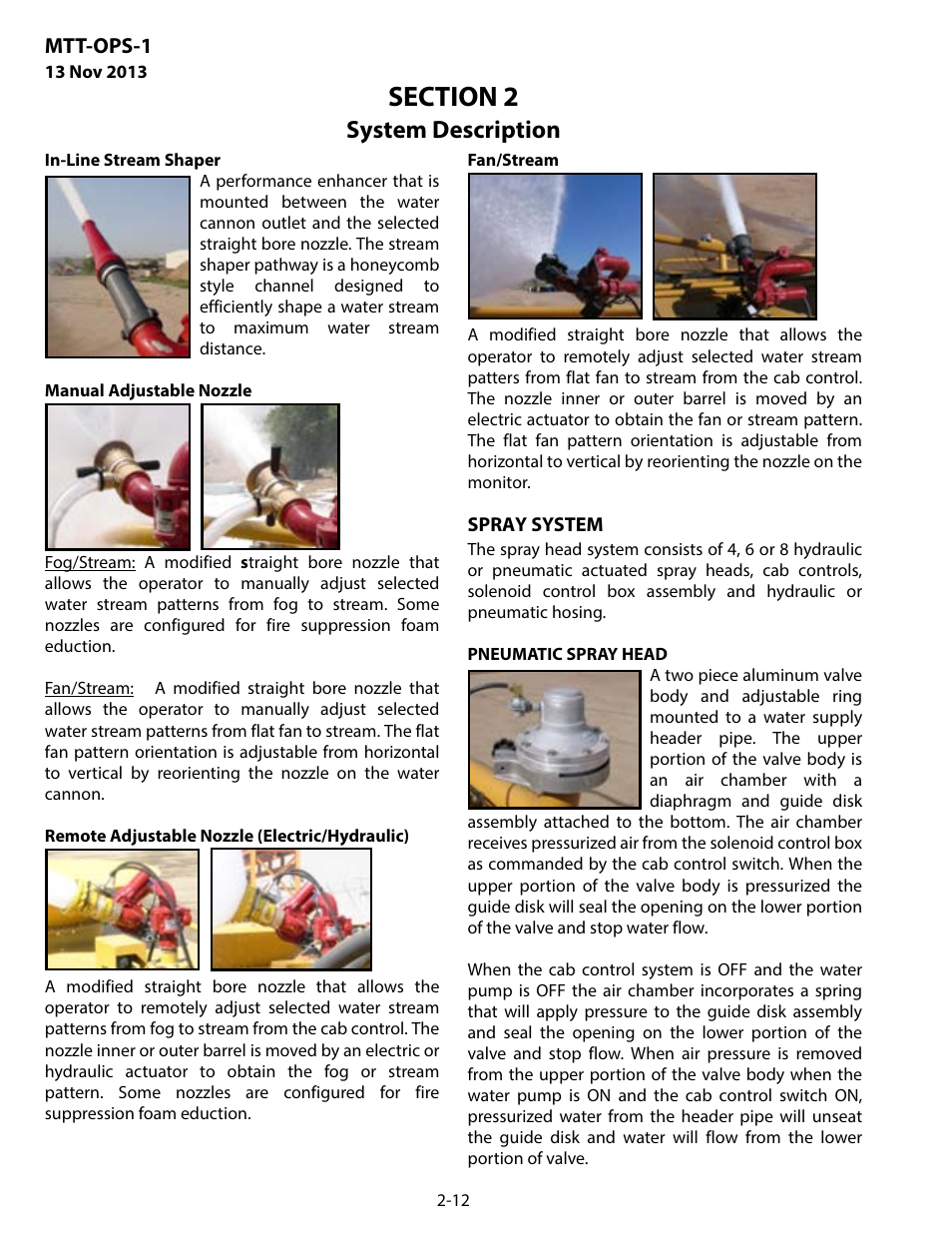 Spray system, System description | MEGA Corp. MTT-OPS-1 User Manual | Page 21 / 73