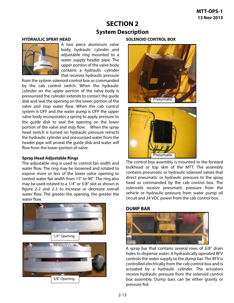 Dump bar, System description | MEGA Corp. MTT-OPS-1 User Manual | Page 22 / 73