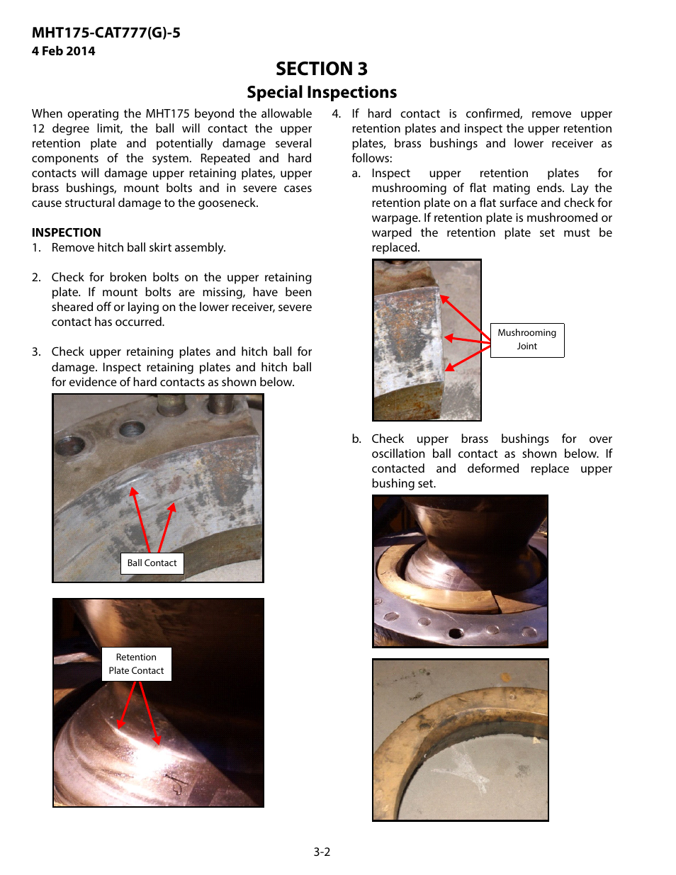Special inspections | MEGA Corp. MHT175-CAT777-INSP-RSP-5 User Manual | Page 13 / 17