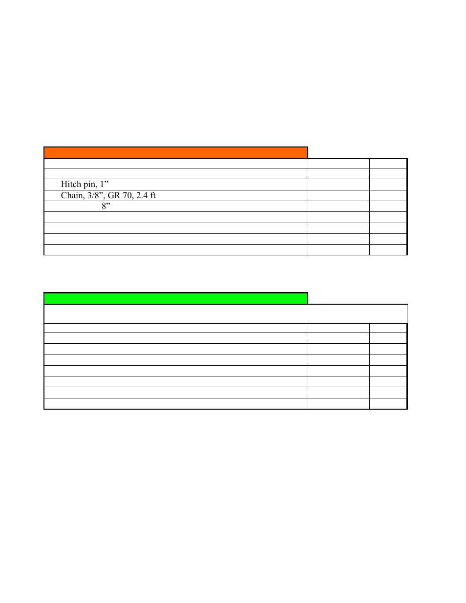 Recommended support parts | MEGA Corp. MMP4-2 User Manual | Page 51 / 53