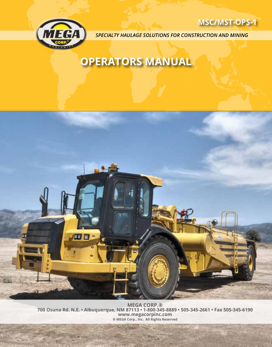 MEGA Corp. MSC-OPS-1 User Manual | 61 pages