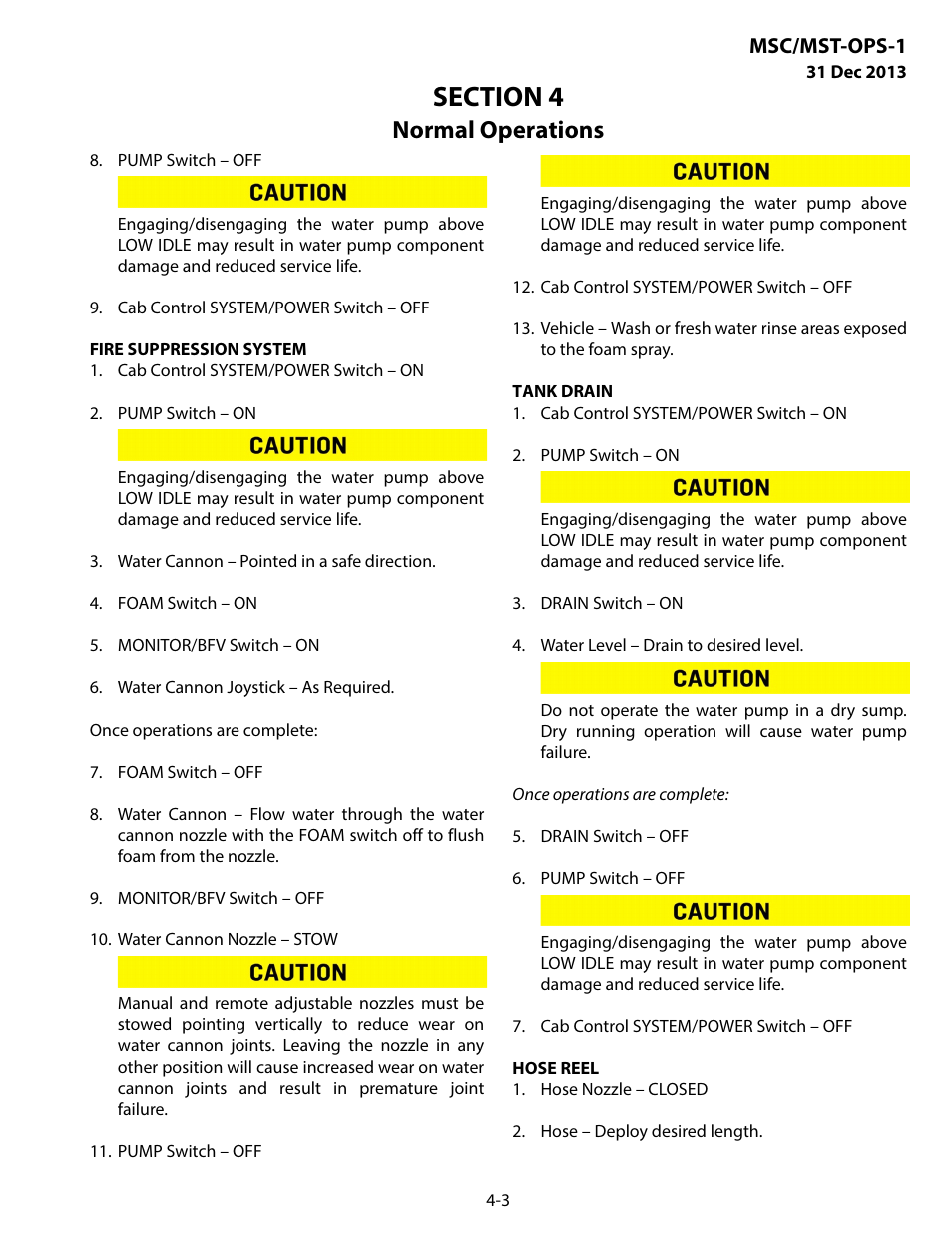 Normal operations | MEGA Corp. MSC-OPS-1 User Manual | Page 32 / 61
