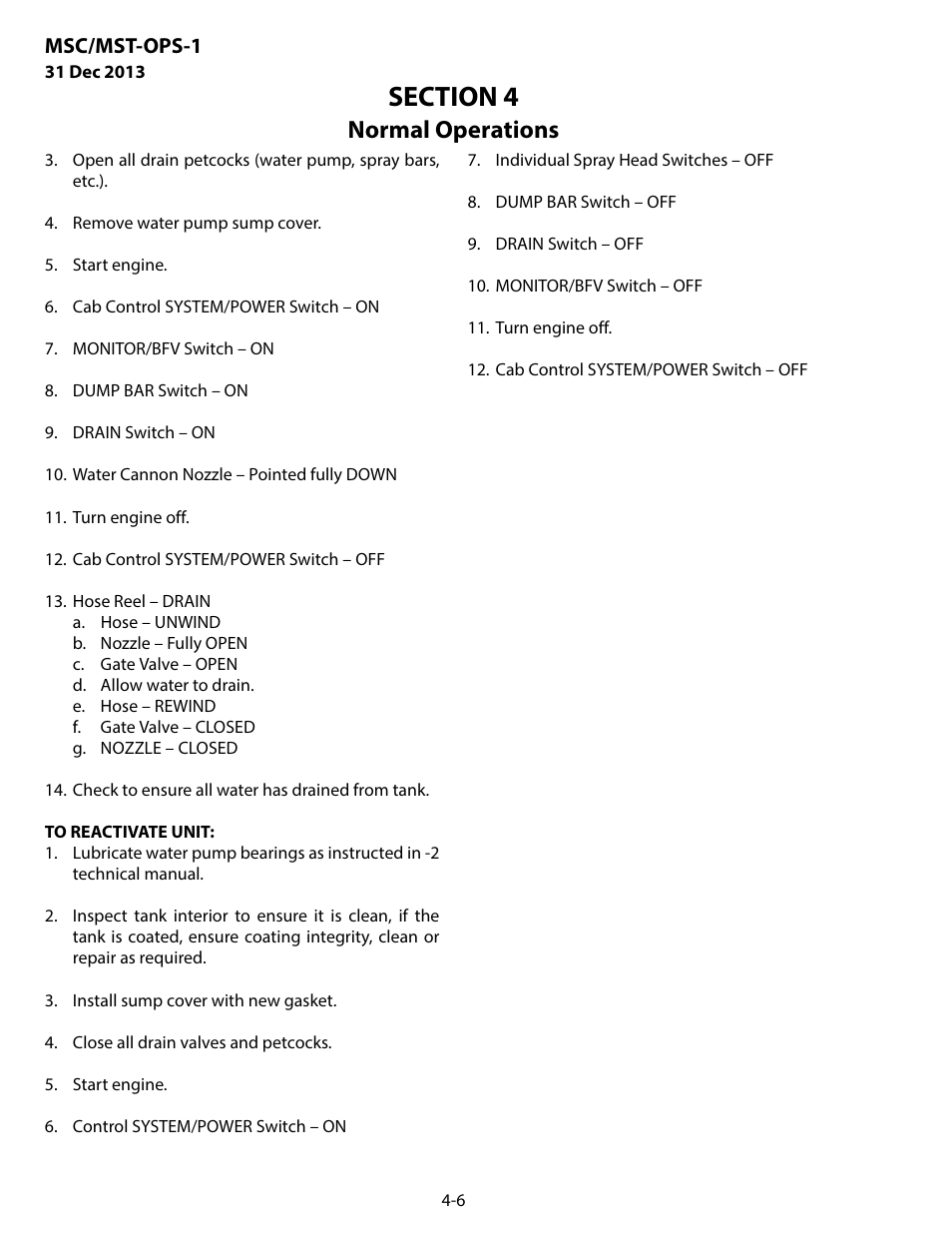 Normal operations | MEGA Corp. MSC-OPS-1 User Manual | Page 35 / 61