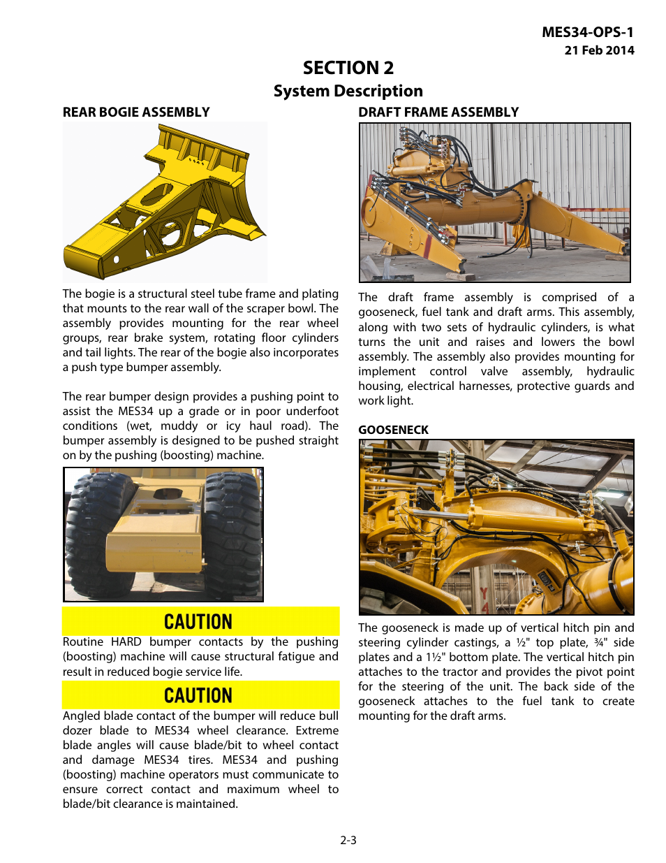 Rear bogie assembly, Draft frame assembly, Rear bogie assembly -3 | Draft frame assembly -3, System description | MEGA Corp. MES34-OPS-1 User Manual | Page 10 / 35