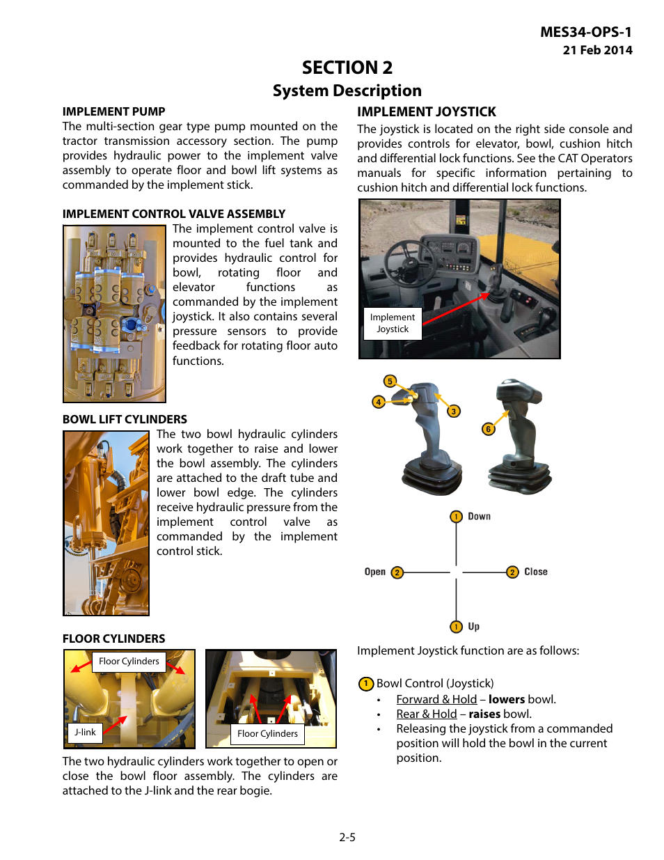 Implement joystick, Implement joystick -5, System description | Mes34-ops-1 | MEGA Corp. MES34-OPS-1 User Manual | Page 12 / 35