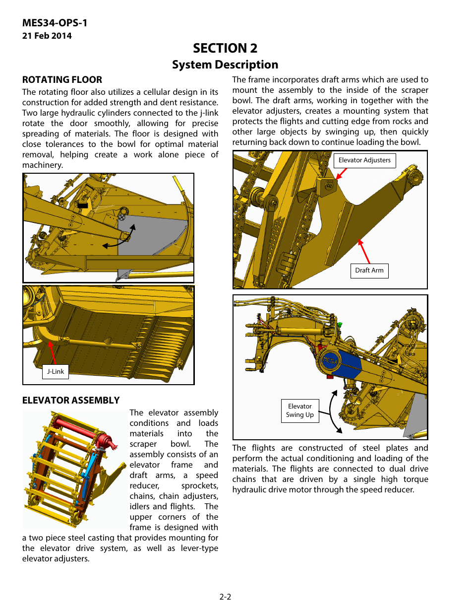 Rotating floor, Elevator assembly, Rotating floor -2 elevator assembly -2 | System description | MEGA Corp. MES34-OPS-1 User Manual | Page 9 / 35
