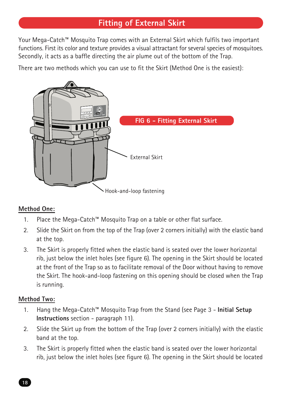 Fitting of external skirt | Mega Catch MCU-800 Ultra User Manual | Page 20 / 32