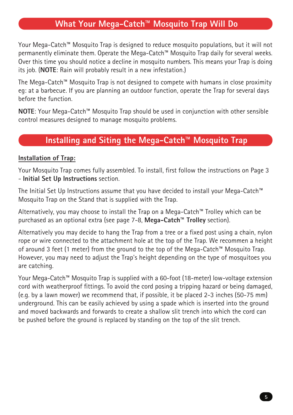 What your mega-catch mosquito trap will do | Mega Catch MCU-800 Ultra User Manual | Page 7 / 32