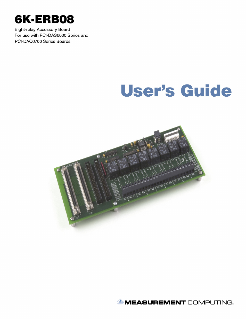 Measurement Computing 6K-ERB08 User Manual | 32 pages