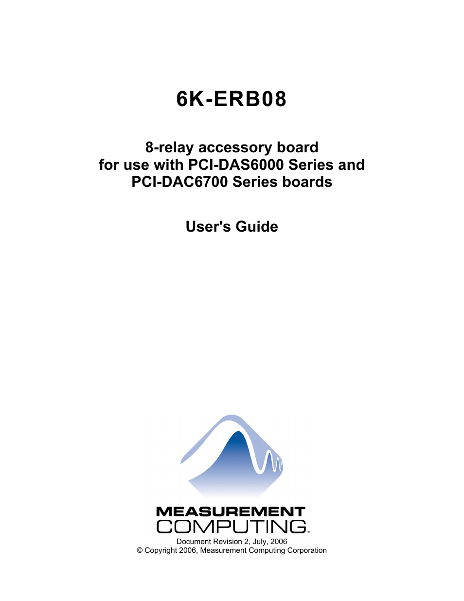 6k-erb08 | Measurement Computing 6K-ERB08 User Manual | Page 2 / 32