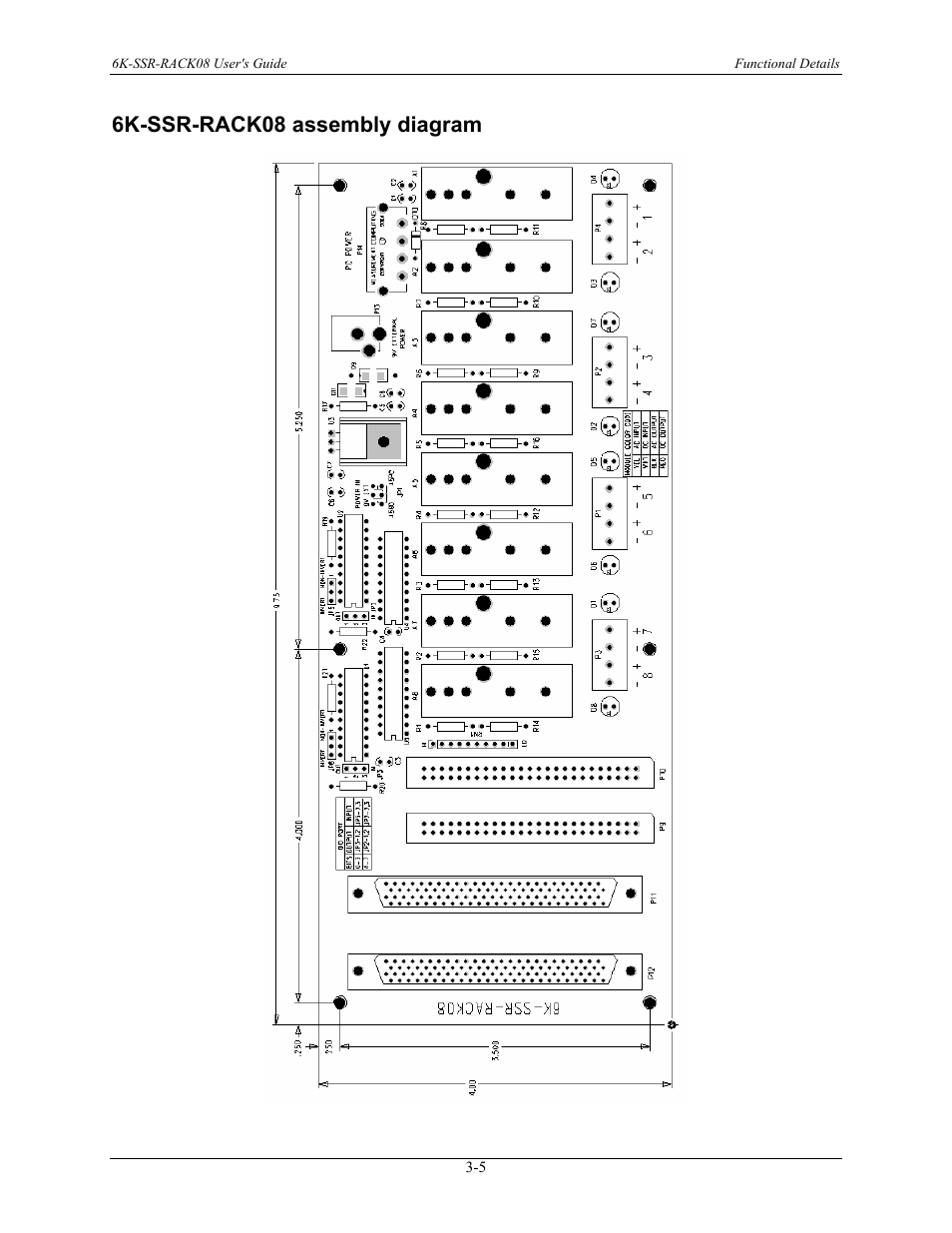6k-ssr-rack08 assembly diagram, 6k-ssr-rack08 assembly diagram -5 | Measurement Computing 6K-SSR-RACK08 User Manual | Page 25 / 33