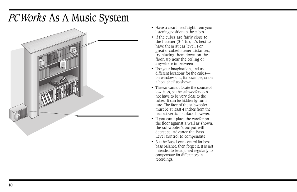 Pcworks as a music system | Cambridge SoundWorks PCWorks Speaker System User Manual | Page 16 / 24