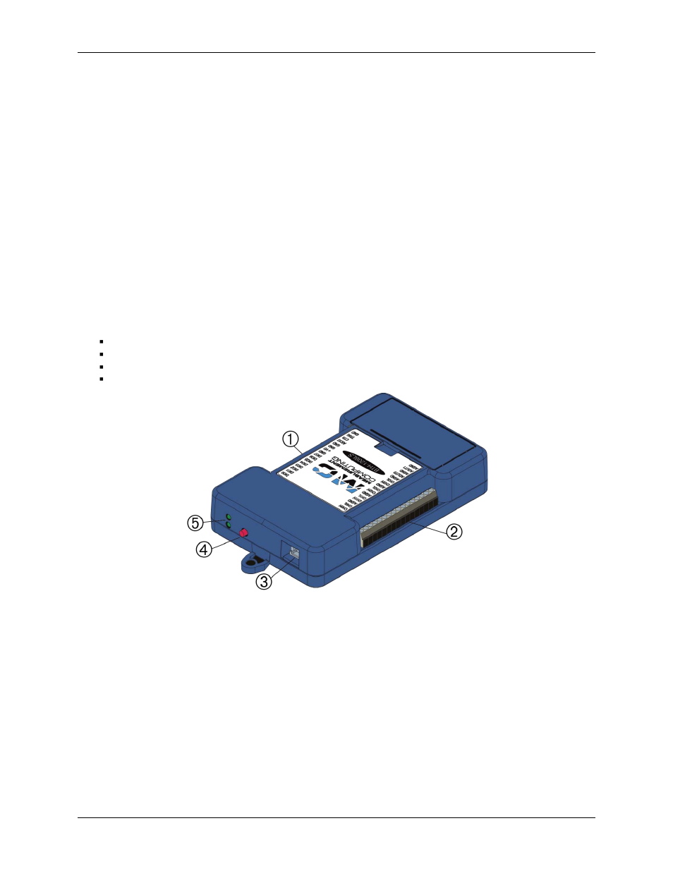 Burstio, Bth-1208ls components, Usb connector | Measurement Computing BTH-1208LS User Manual | Page 12 / 30