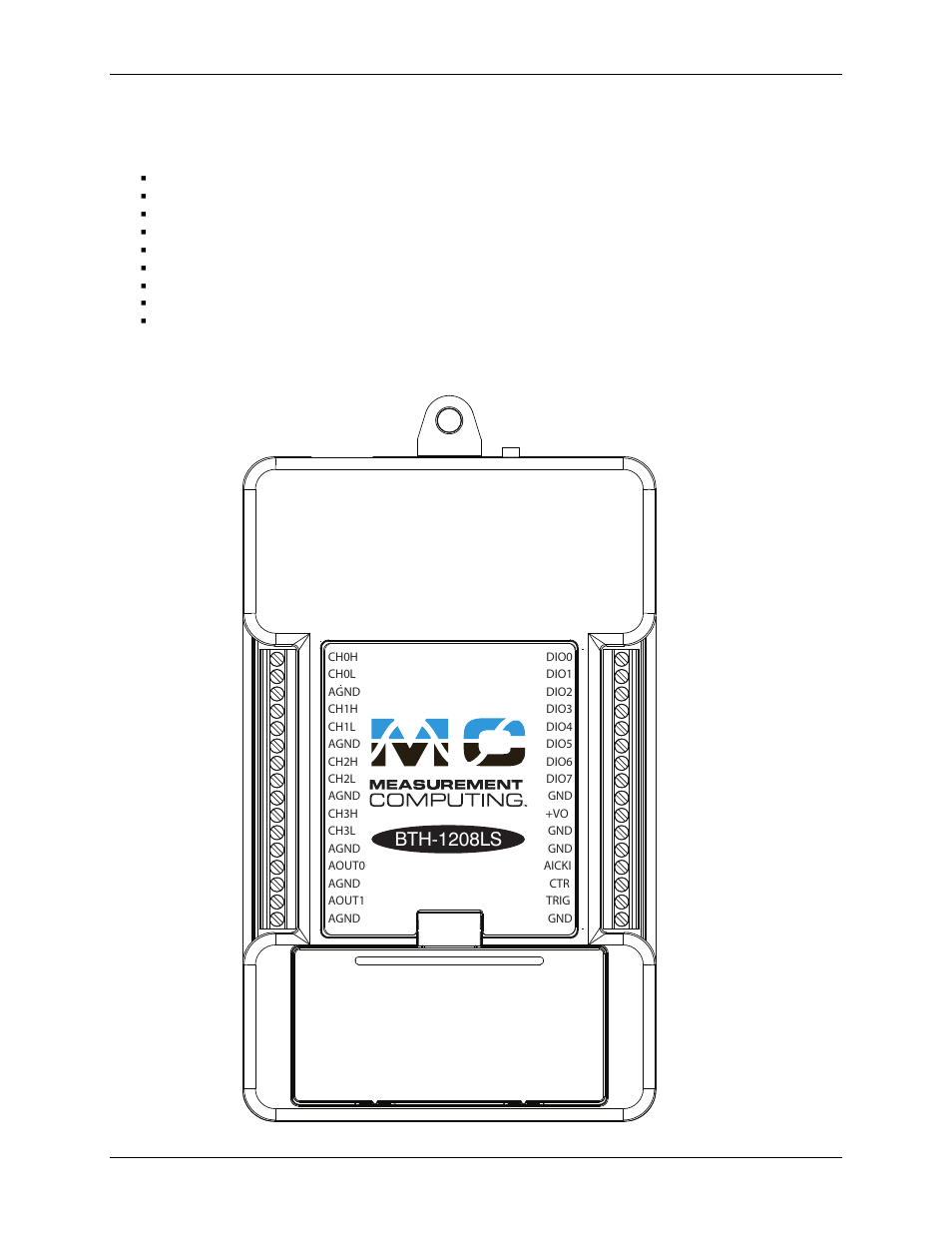 Screw terminals, Bth-1208ls | Measurement Computing BTH-1208LS User Manual | Page 14 / 30