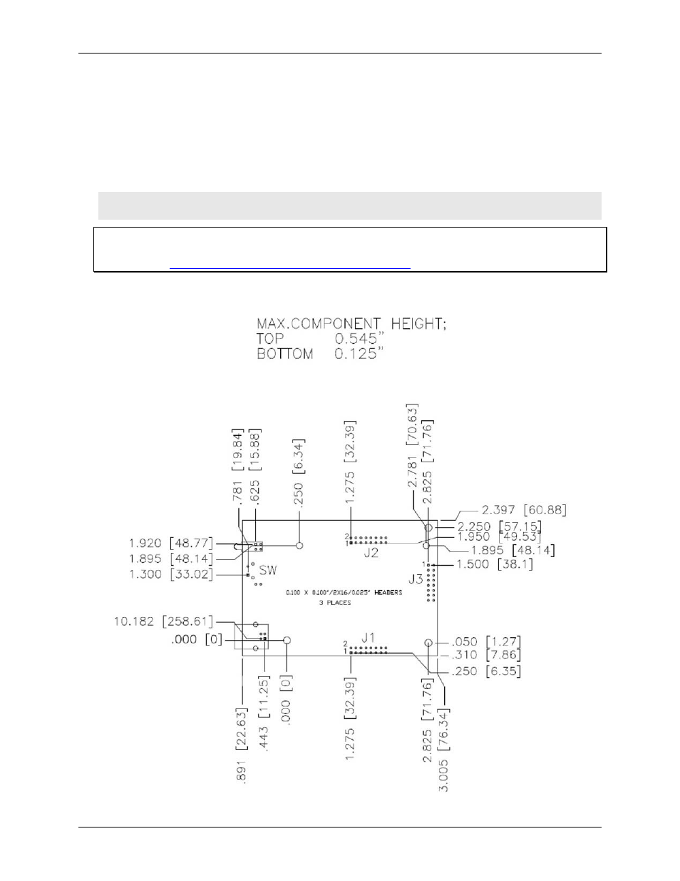 Ground, Power output, Mechanical drawing | Measurement Computing BTH-1208LS-OEM User Manual | Page 17 / 27