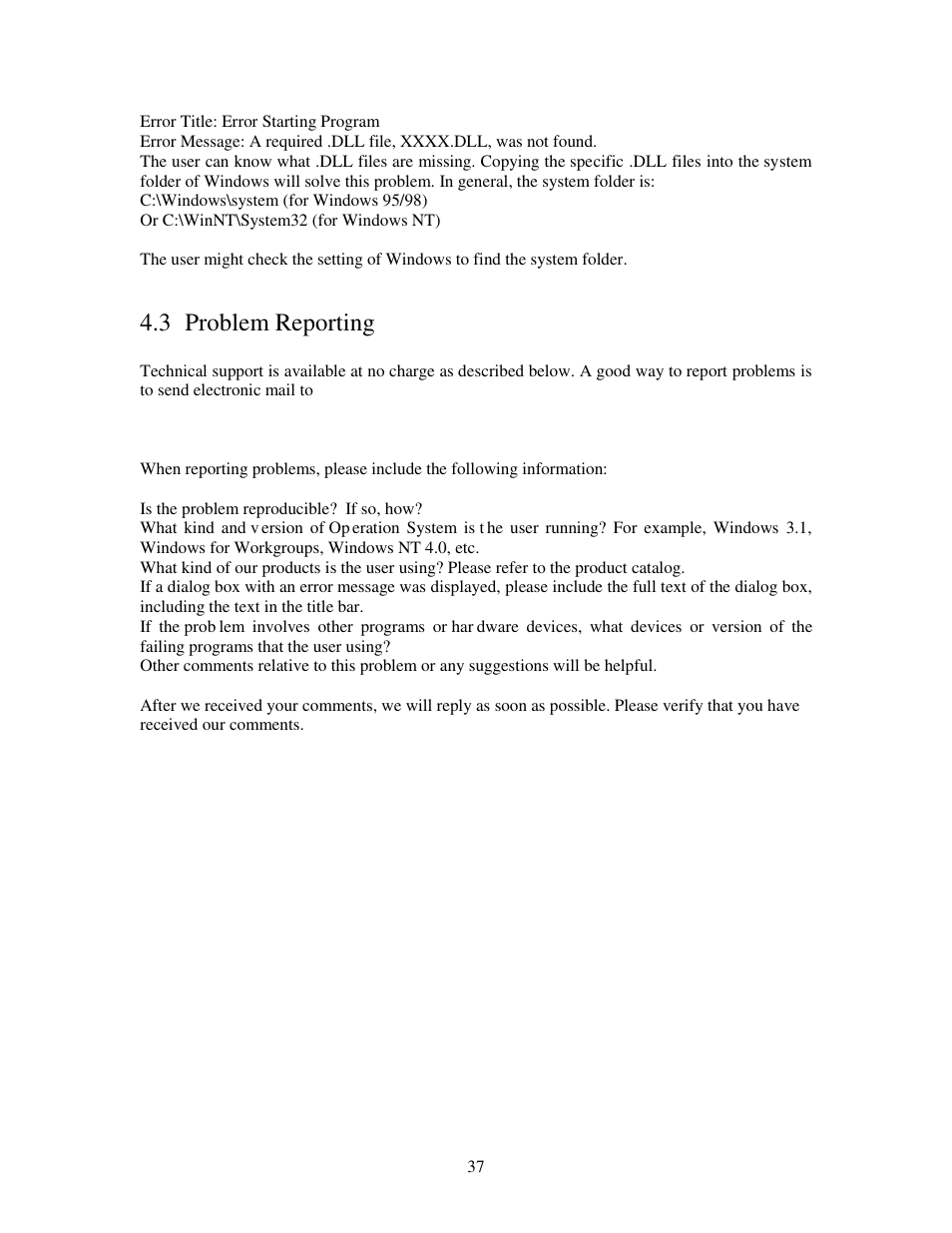 3 problem reporting | Measurement Computing CB-7000 Utilities User Manual | Page 41 / 44