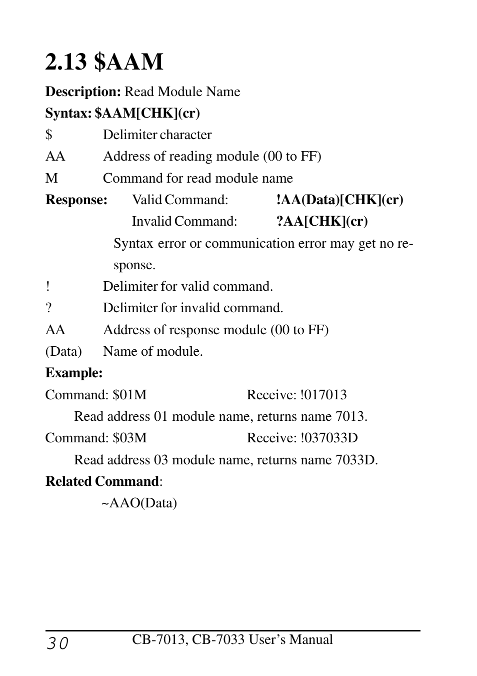 13 $aam | Measurement Computing CB-COM-7013 User Manual | Page 30 / 44