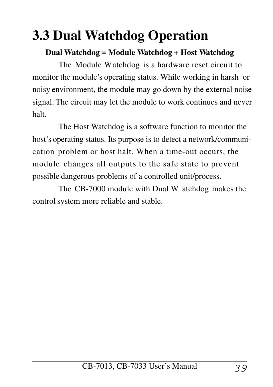 3 dual watchdog operation | Measurement Computing CB-COM-7013 User Manual | Page 39 / 44