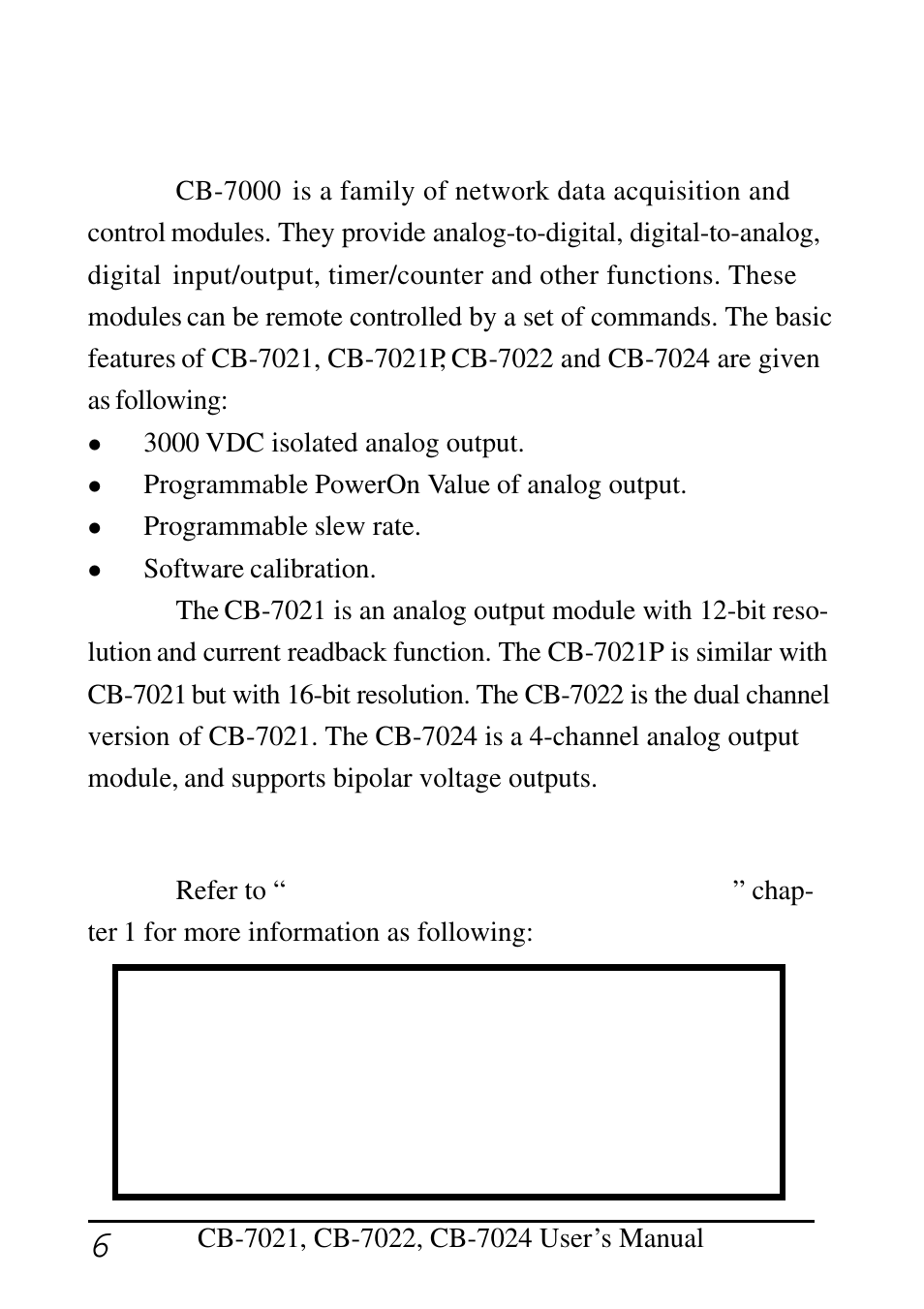 Introduction, 1 more information | Measurement Computing CB-COM-7021 User Manual | Page 6 / 76