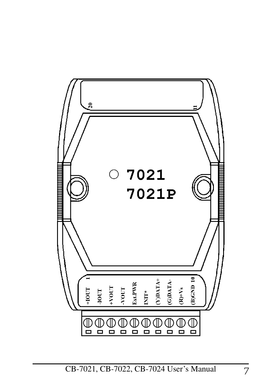 2 pin assignment | Measurement Computing CB-COM-7021 User Manual | Page 7 / 76