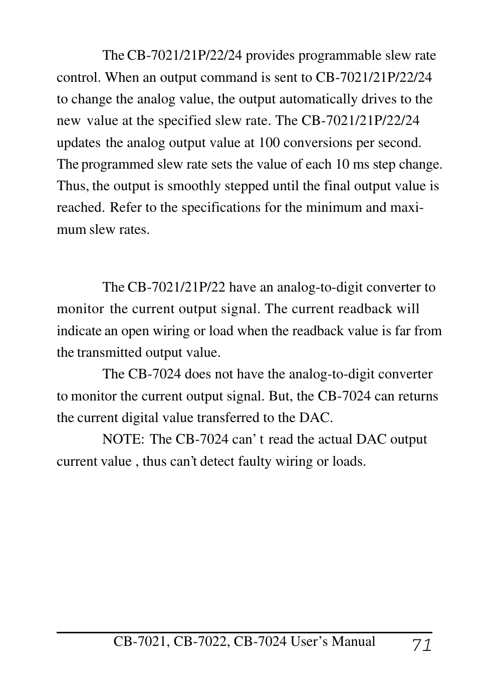 7 current readback | Measurement Computing CB-COM-7021 User Manual | Page 71 / 76