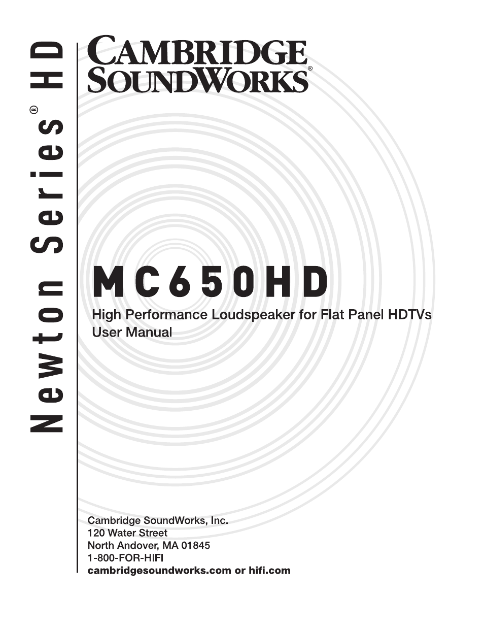 Cambridge SoundWorks NEWTON MC650HD User Manual | 12 pages