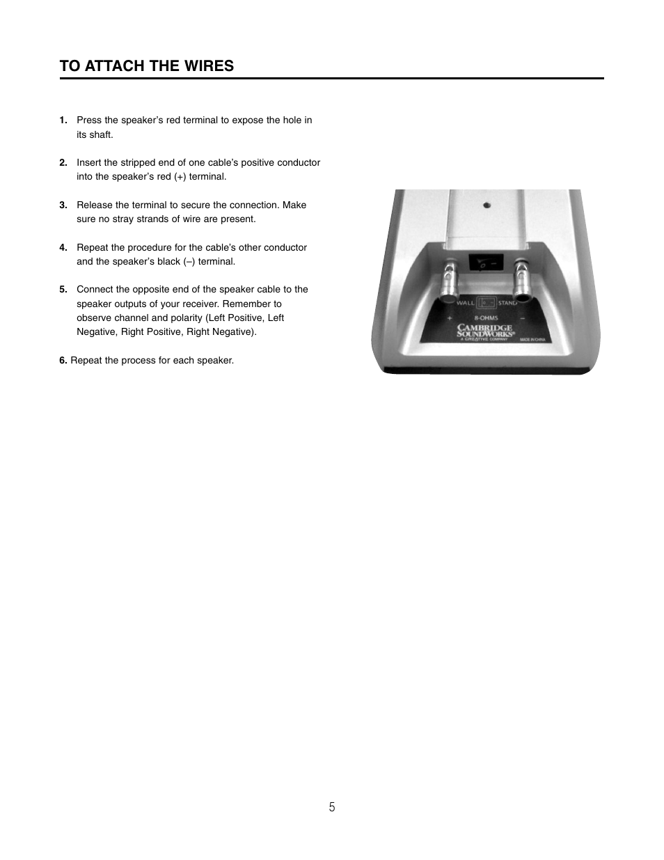 Cambridge SoundWorks NEWTON MC650HD User Manual | Page 5 / 12