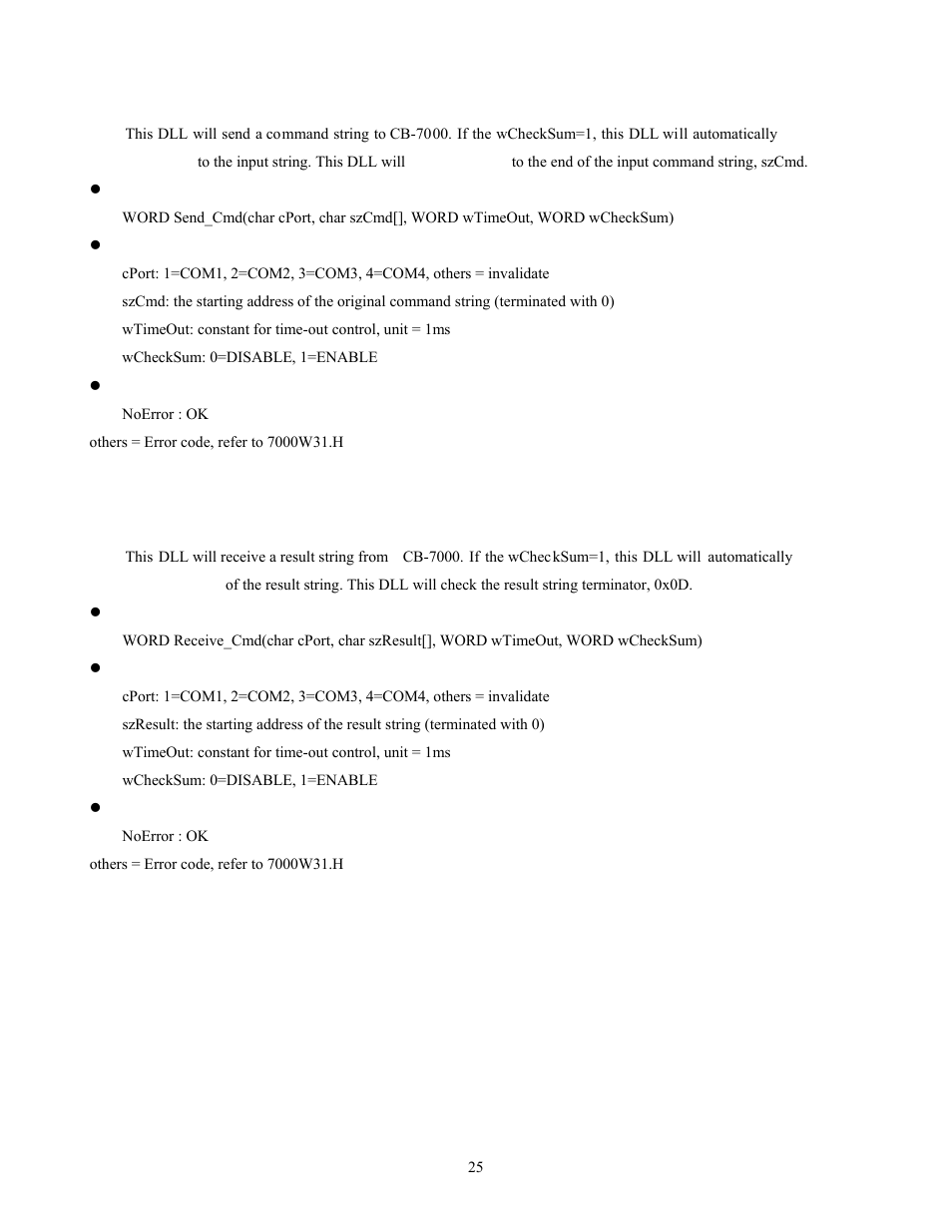 Send_cmd, Receive_cmd | Measurement Computing CB-NAP-7000P User Manual | Page 29 / 36