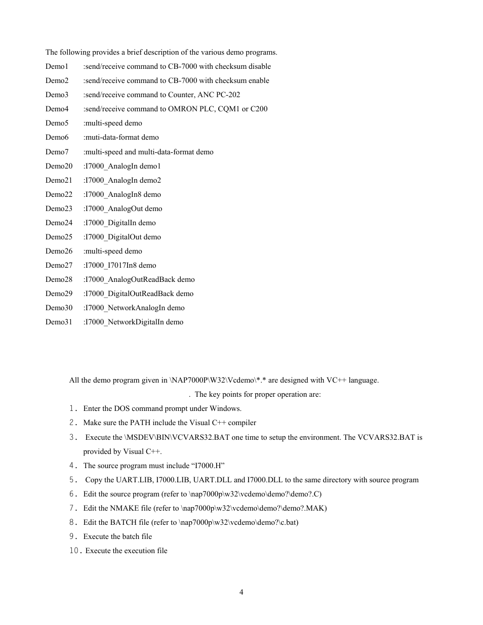 Vc++ call dlls | Measurement Computing CB-NAP-7000P User Manual | Page 8 / 36