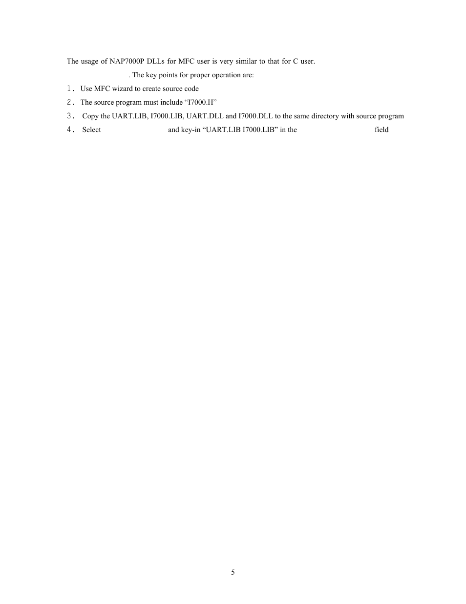 Mfc call dlls | Measurement Computing CB-NAP-7000P User Manual | Page 9 / 36