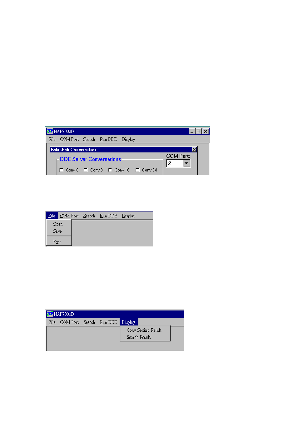 The menu of nap7000d’s main window | Measurement Computing CB-NAP-7000D User Manual | Page 11 / 56