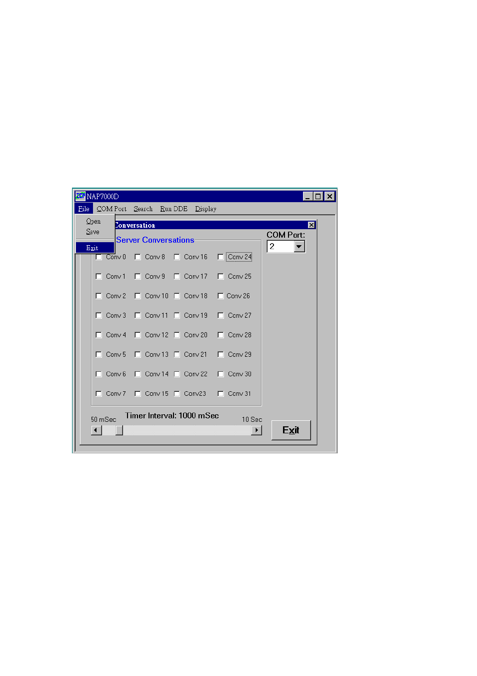To exit the nap7000d | Measurement Computing CB-NAP-7000D User Manual | Page 38 / 56