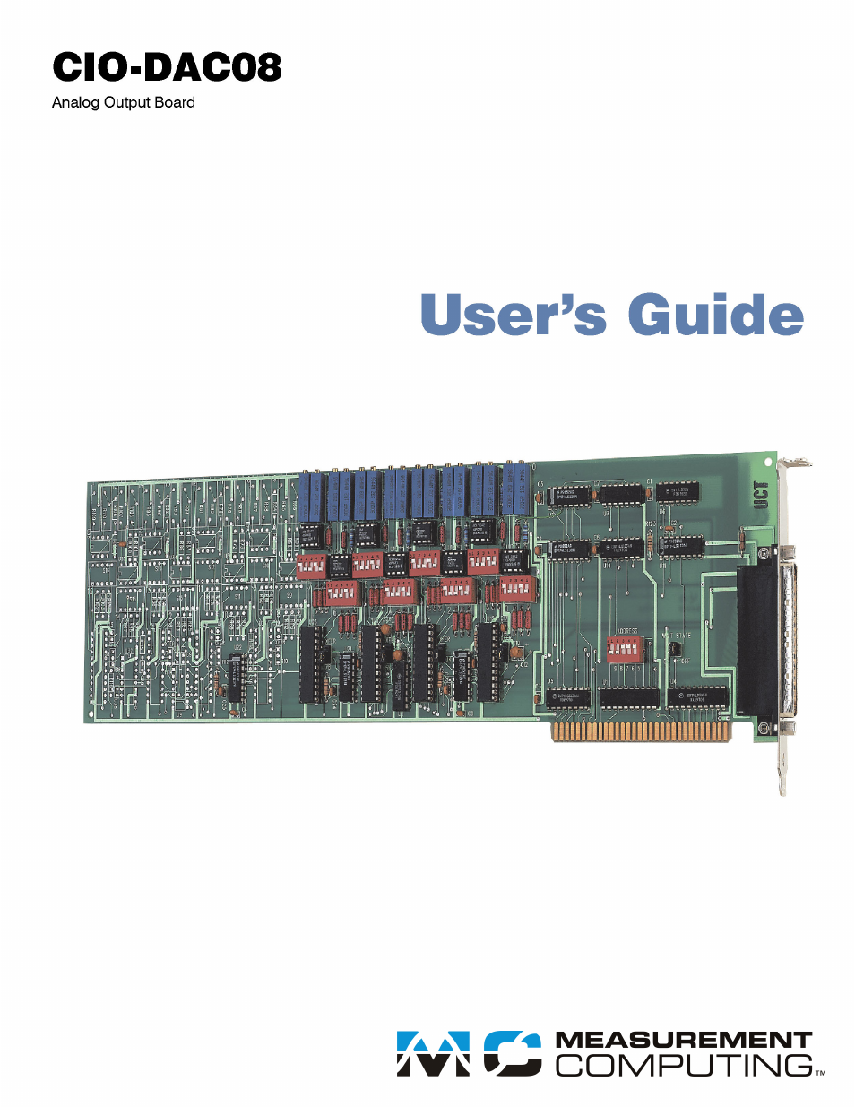 Measurement Computing CIO-DAC08 User Manual | 20 pages