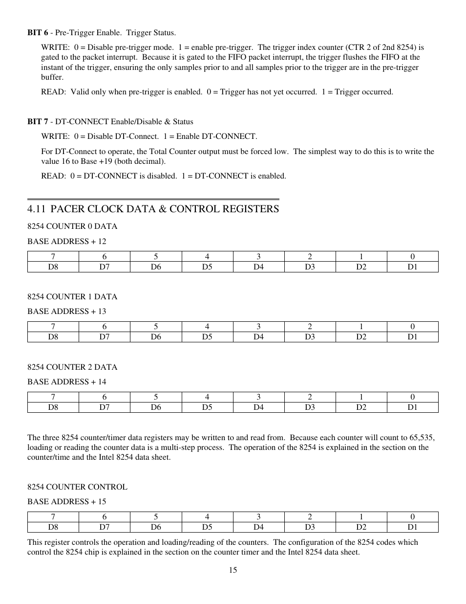 11 pacer clock data & control registers | Measurement Computing CIO-DAS16/330 User Manual | Page 19 / 34