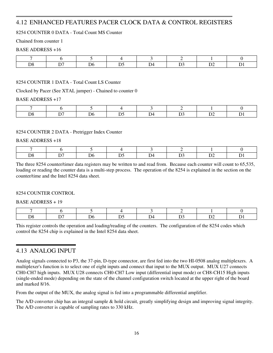 13 analog input | Measurement Computing CIO-DAS16/330 User Manual | Page 20 / 34