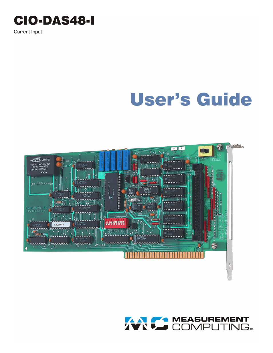 Measurement Computing CIO-DAS48-I User Manual | 17 pages