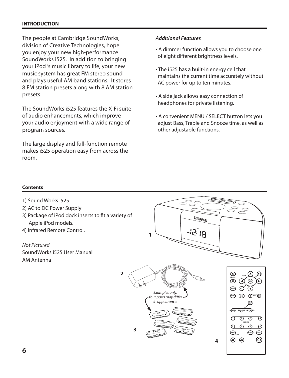 Cambridge SoundWorks I525 User Manual | Page 6 / 24